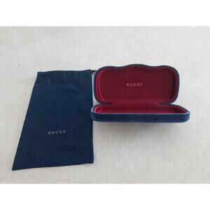 Gucci Blue Sunglass Case With Bag
